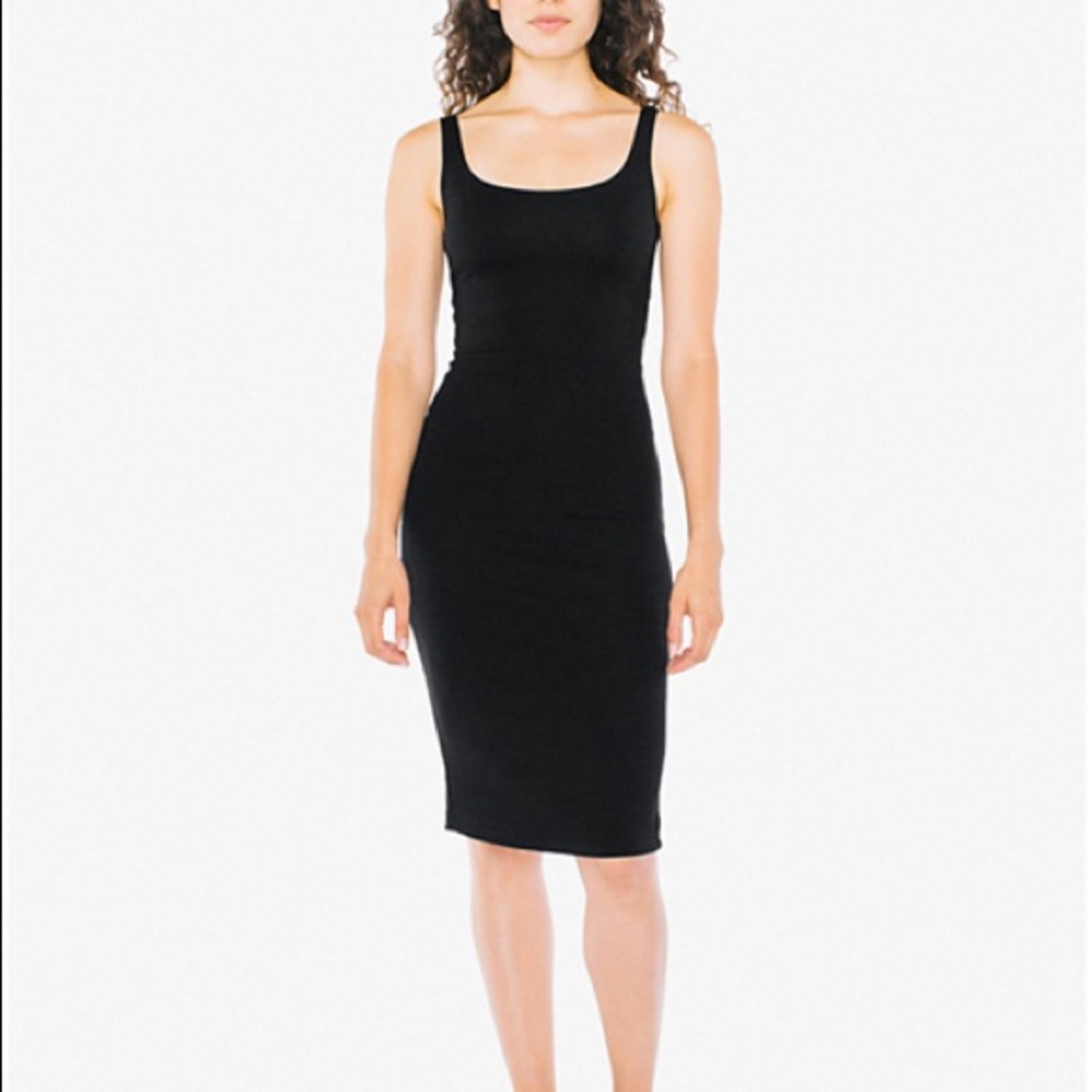 American Apparel Ponte Tank Dress Velvet - Black